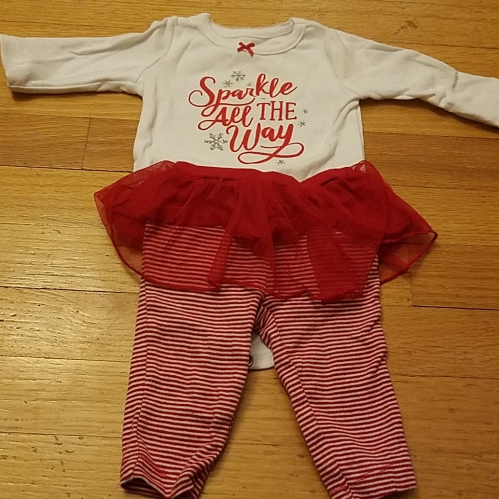 Baby Girl Christmas 2 piece outfit.